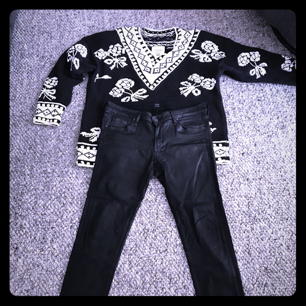 Coated black Citizen of Humanity Racer Skinnys